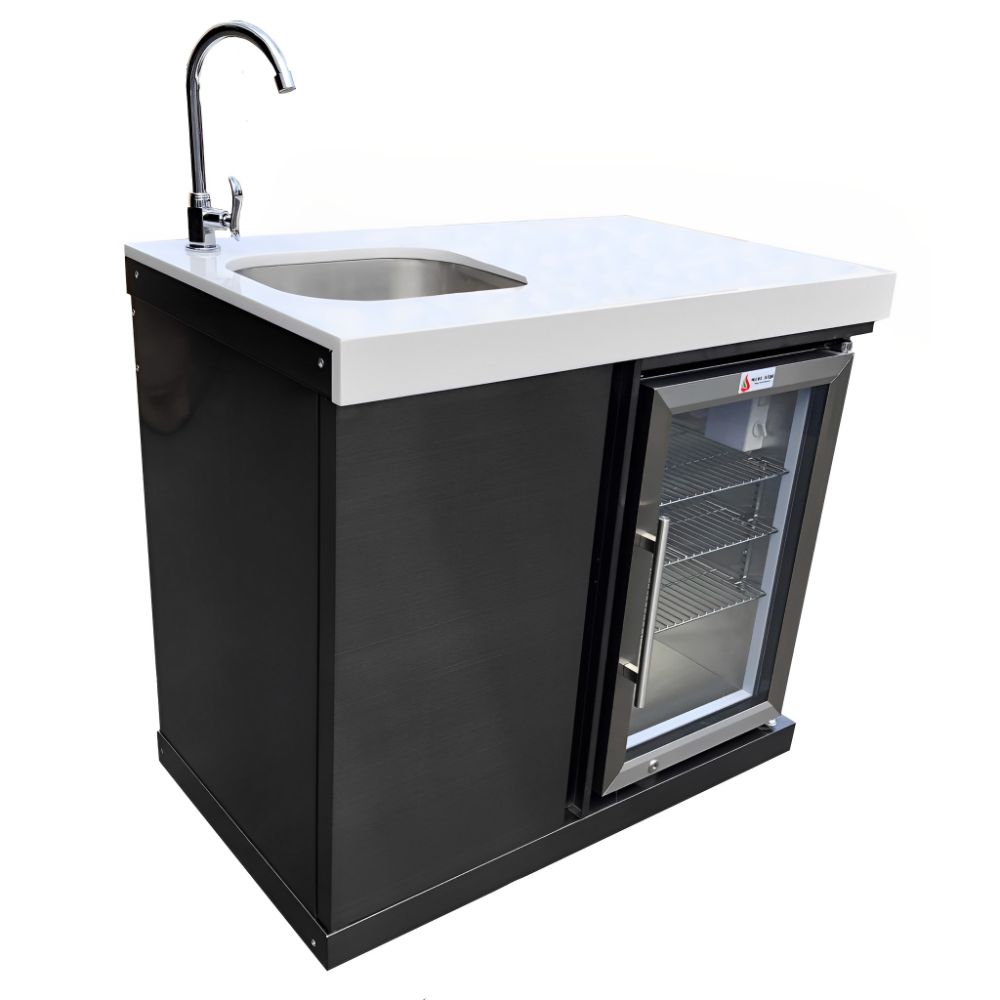 Mont Alpi Black Stainless Steel Beverage Center - Upper Livin