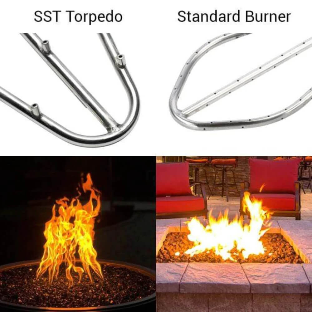 HPC 40" Sedona Oiled Real Hammered Copper Fire Bowl Package - Upper Livin