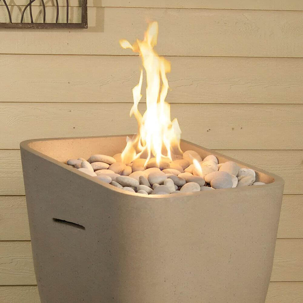 American Fyre Designs Fire Pit Creekstones Greige- Upper Livin