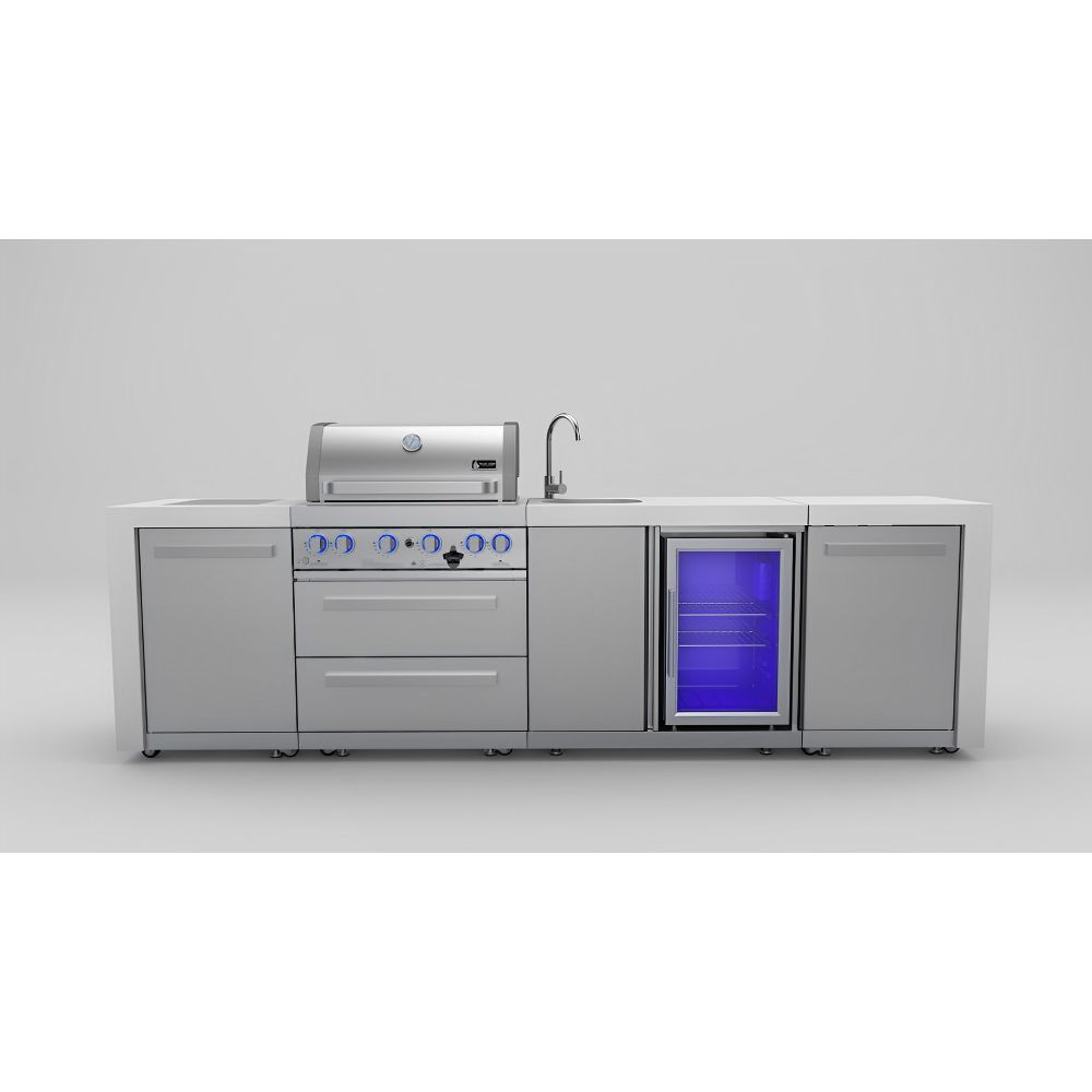 Mont Alpi 400 deluxe island with beverage center - Upper Livin