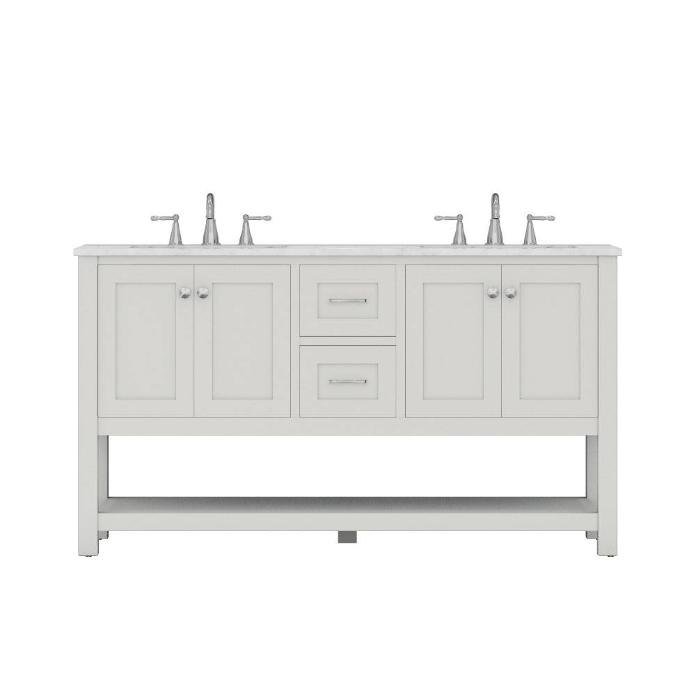 Alya Bath 60" Wilmington Double Bathroom Vanity Cabinet - Upper Livin