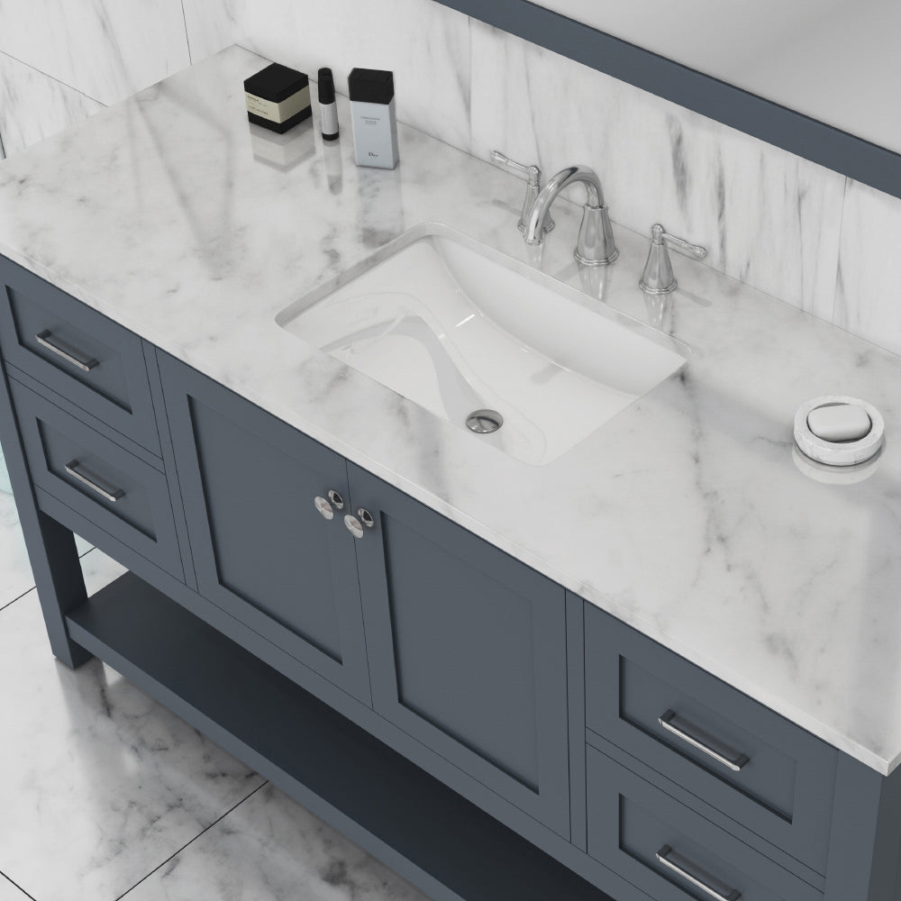 Alya Bath 60" Wilmington Single Bathroom Vanity Cabinet - Upper Livin