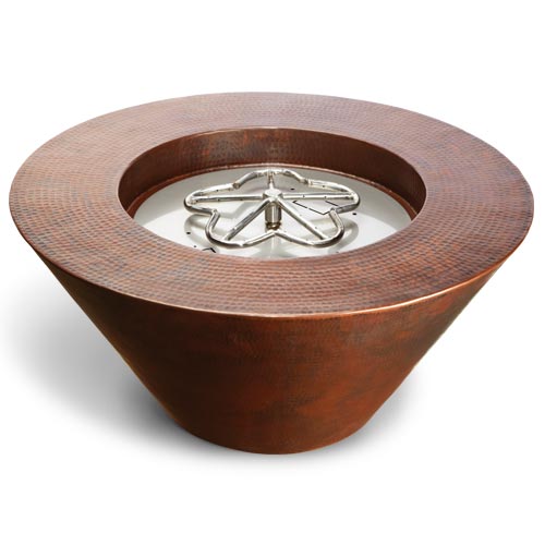 HPC 32" SST Torpedo Mesa Oiled Copper Fire Bowl Package - Upper Livin