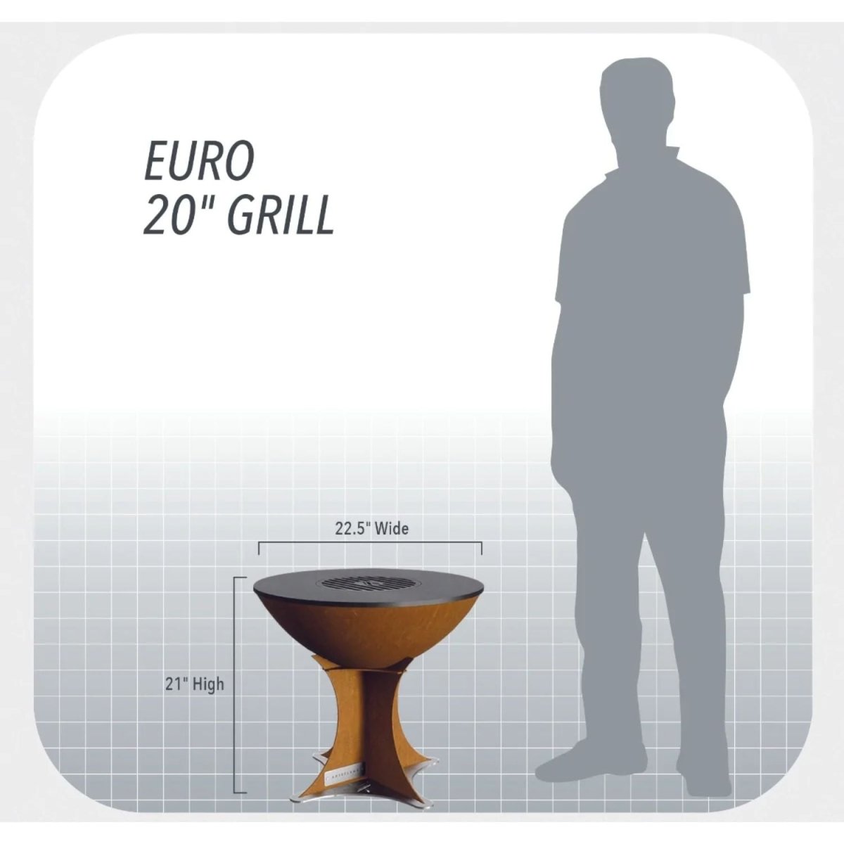 Arteflame Classic 20" Grill - Tall Euro Base - Upper Livin