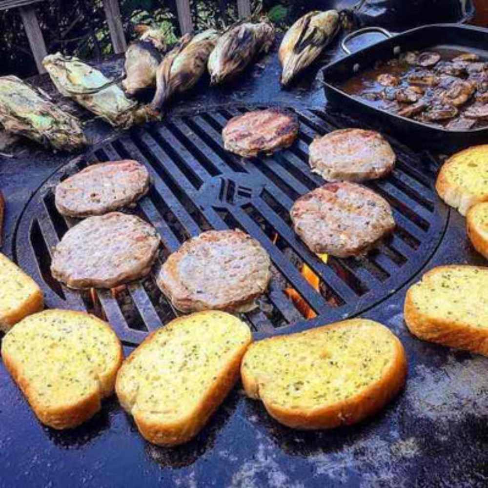 Arteflame Green Egg Kamado Style Grill Griddle Combination Inserts - Upper Livin
