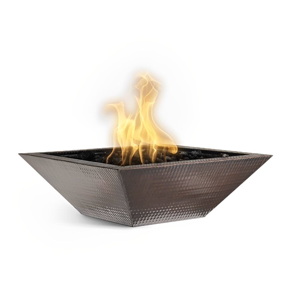 The Outdoor Plus Maya Hammered Copper Fire Bowl-Upper Livin