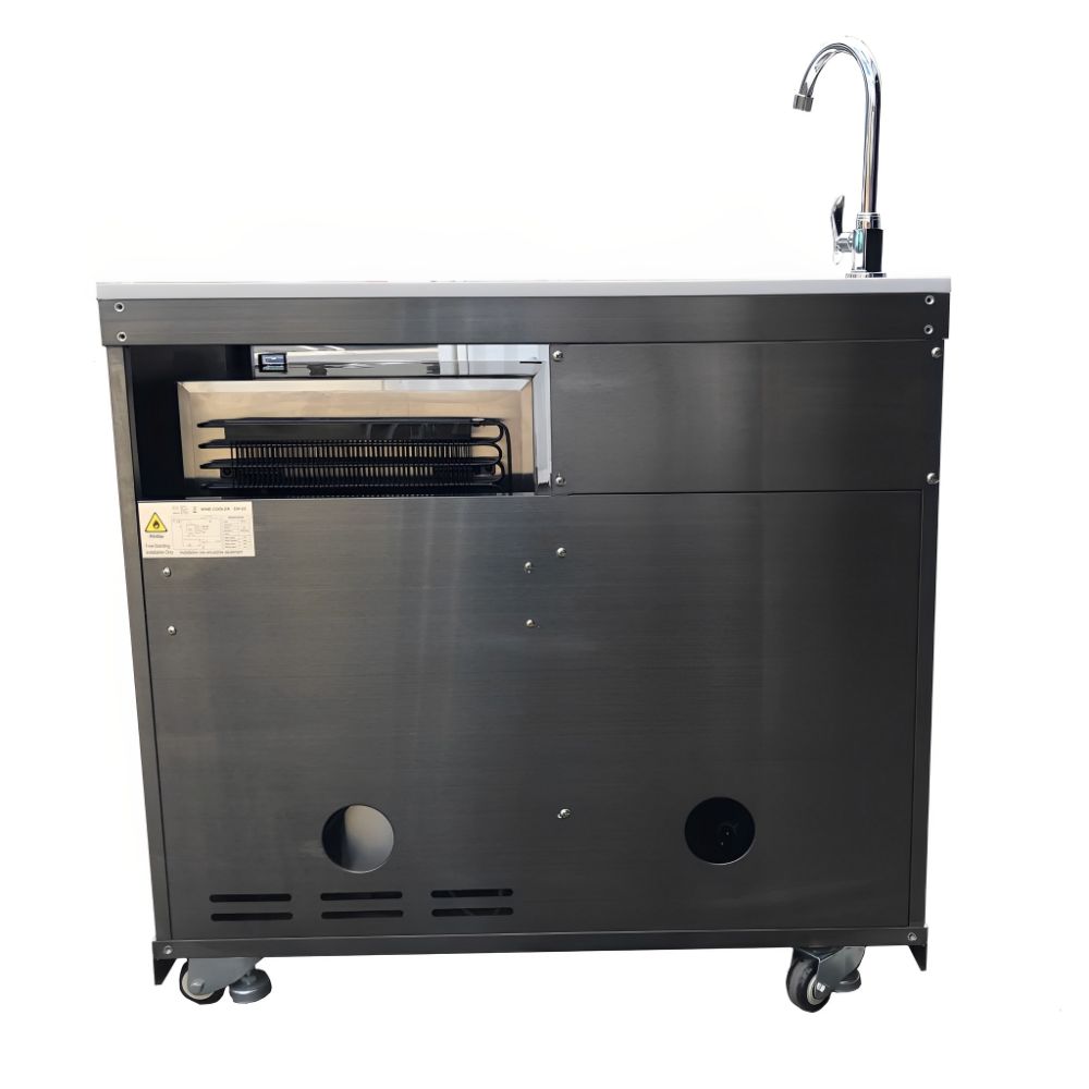 Mont Alpi Black Stainless Steel Beverage Center - Upper Livin