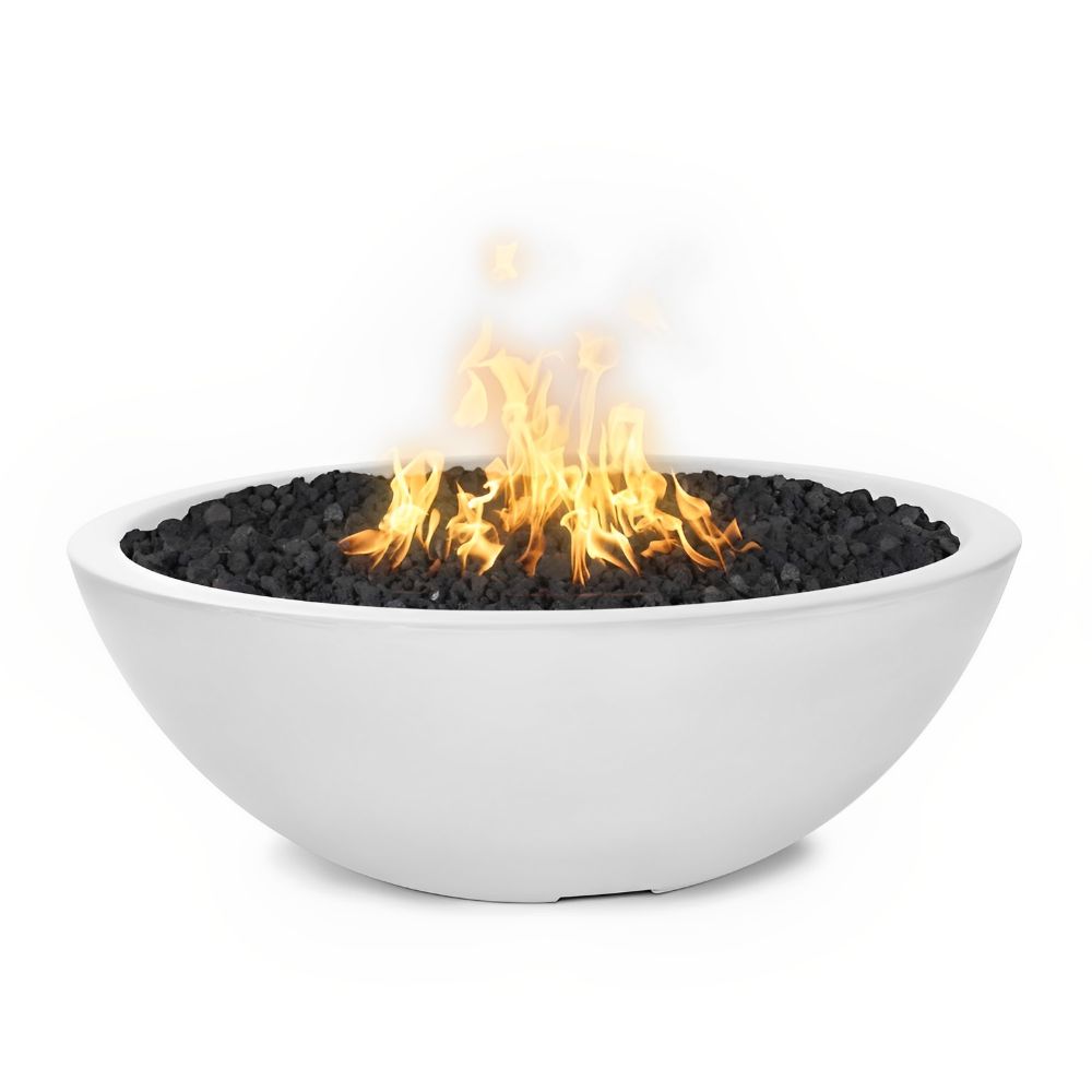 The Outdoor Plus Sedona Concrete Narrow Ledge Fire Pit-Upper Livin