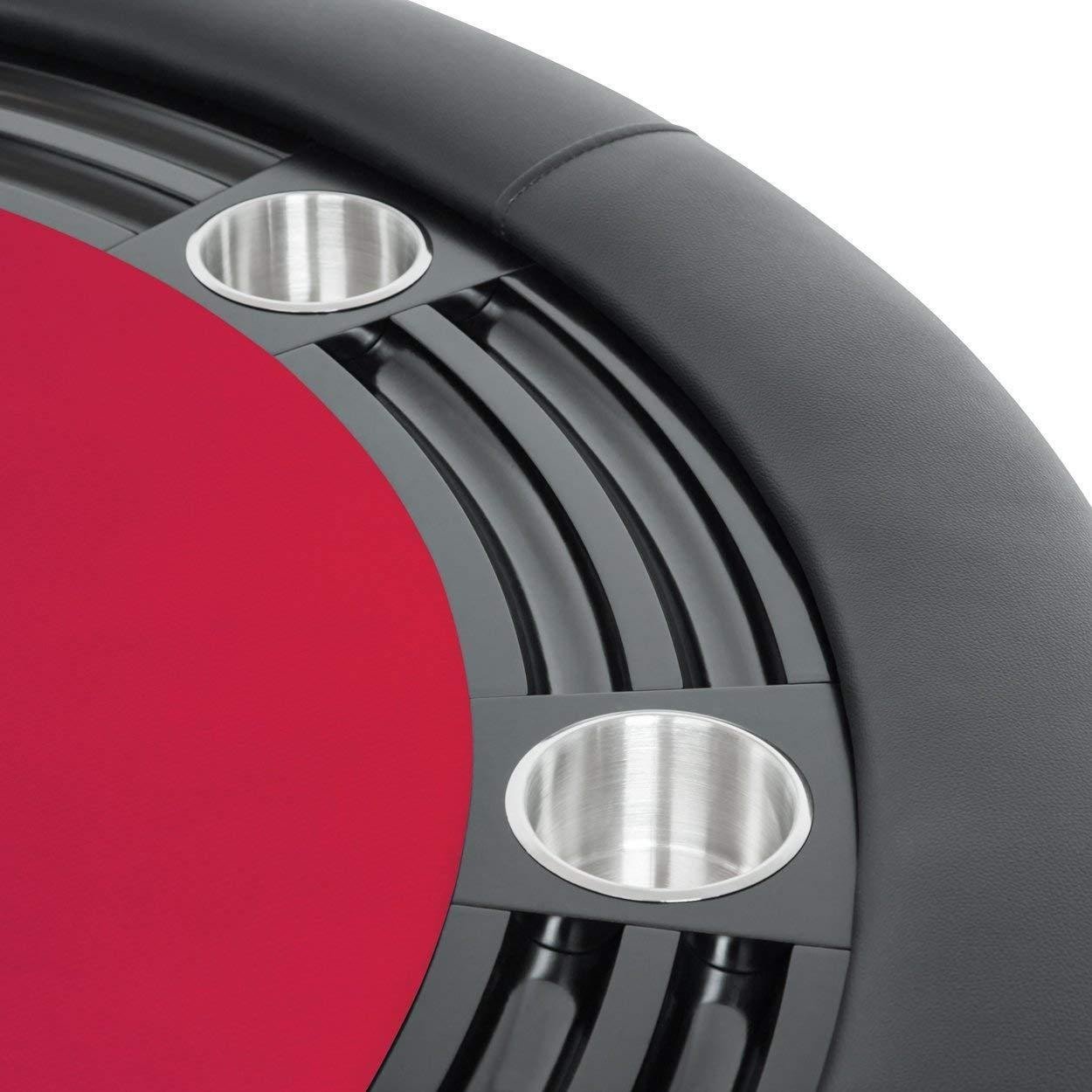 BBO Poker Tables Nighthawk Black Round Poker Table 8 Person - Upper Livin