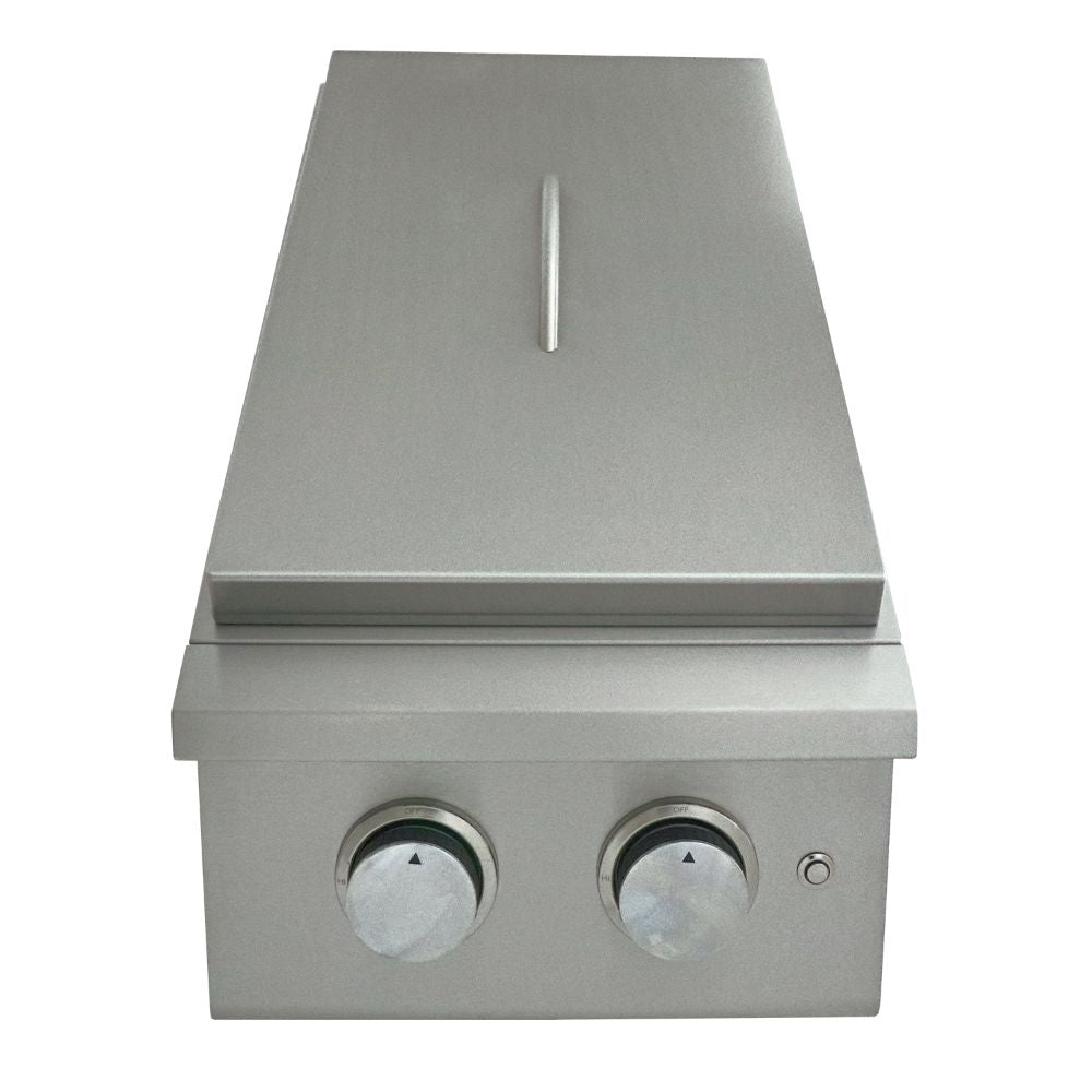 RCS Grills Premier Double Side Burner Slide in with Blue LED - Upper Livin