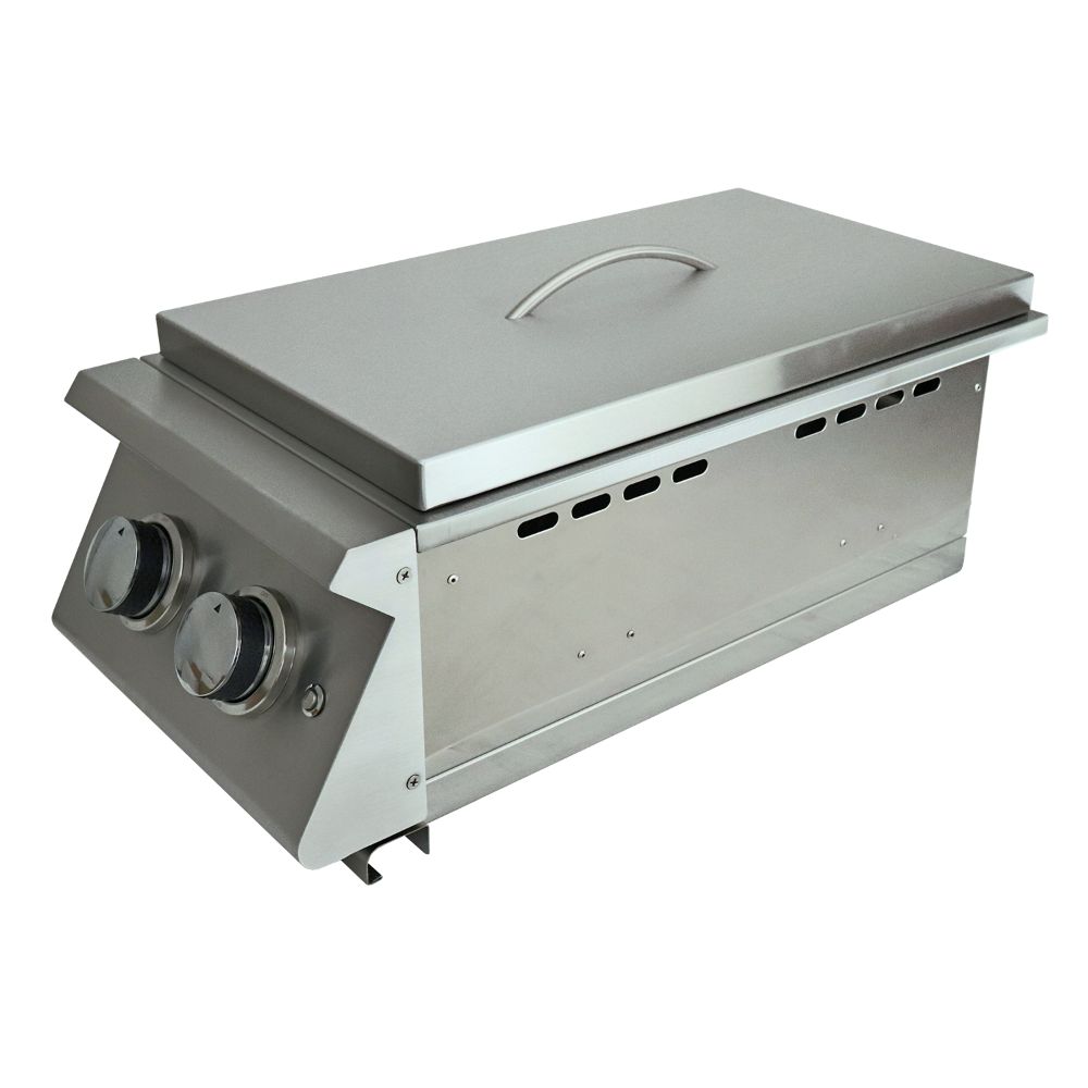 RCS Grills Premier Double Side Burner Slide in with Blue LED - Upper Livin