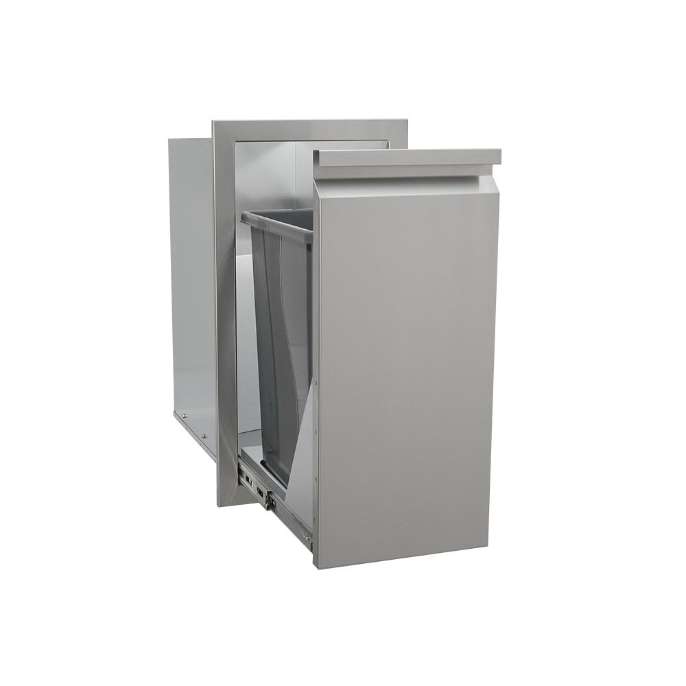 RCS Grills Valiant Stainless Narrow Trash Drawer-Trash Can Included - Upper Livin