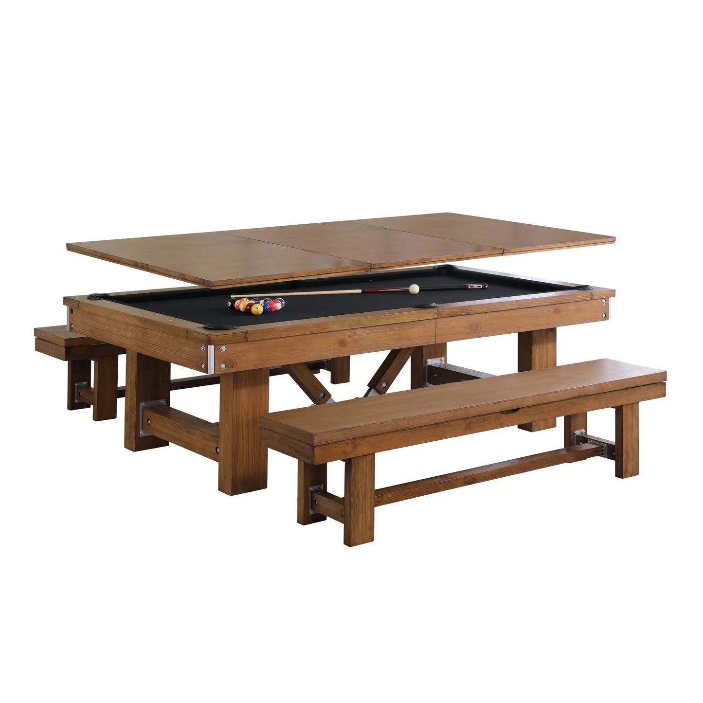 Playcraft Willow Bend Slate Pool Table with Optional Dining Top & Bench - Upper Livin