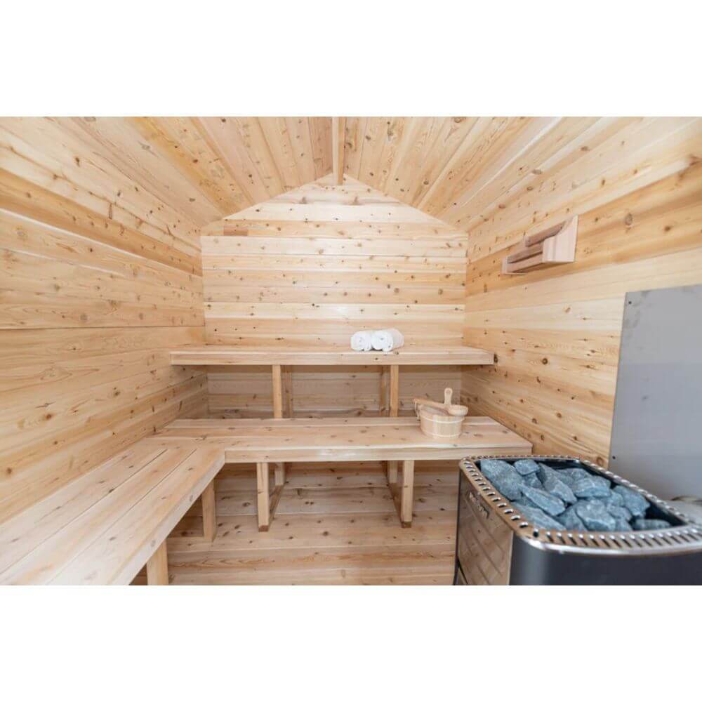 Dundalk CT Georgian Cabin Sauna with Changeroom - Upper Livin