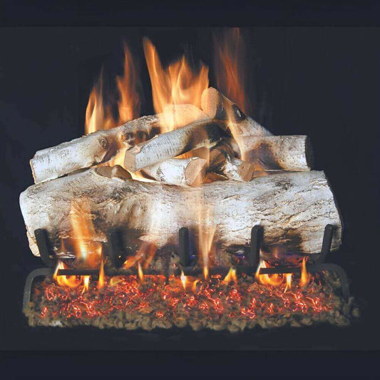 Real Fyre Designer Mountain Birch Fireplace Gas Log Set 18" - Upper Livin