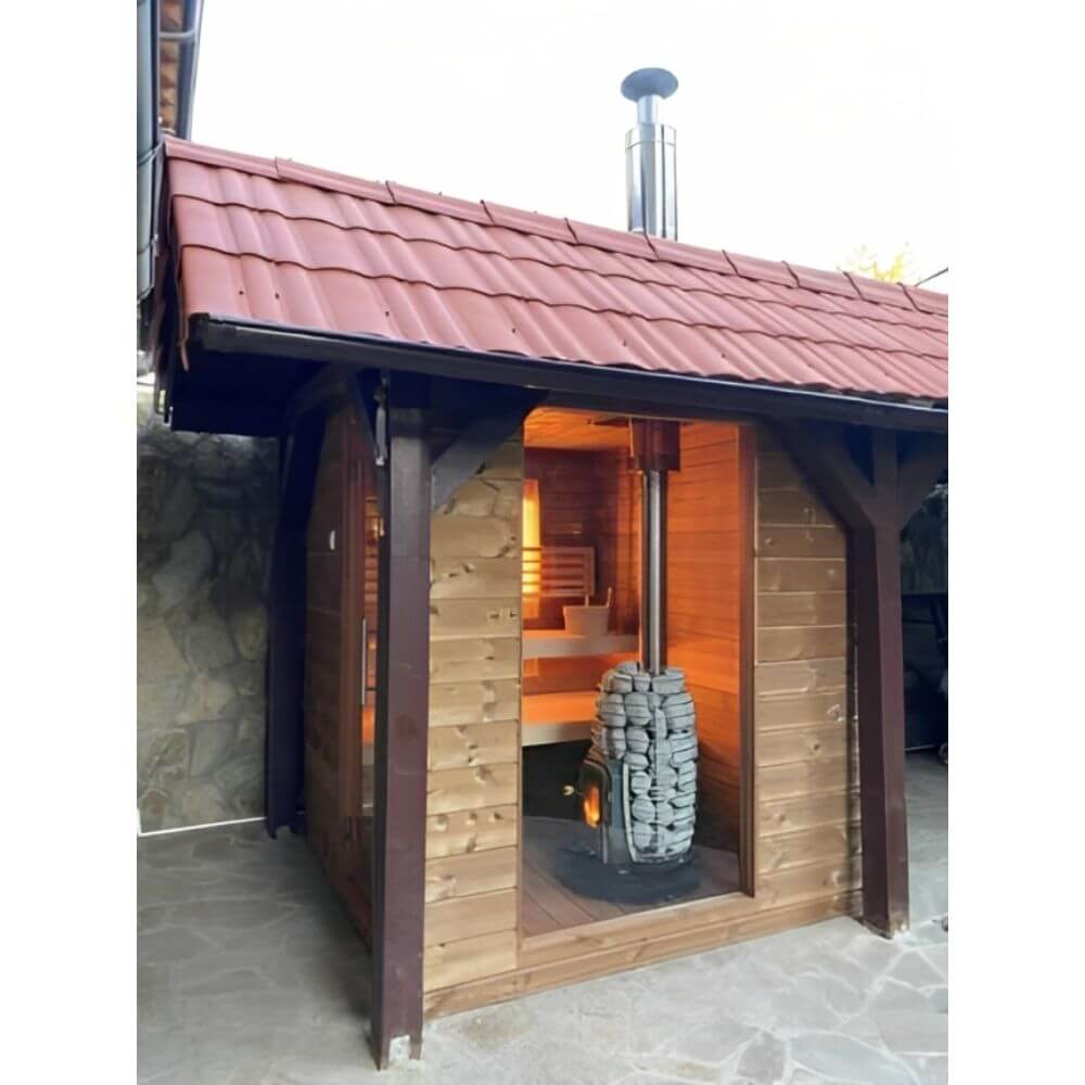 HUUM Sauna Wood Stove Chimney Set, Thru-Ceiling - Upper Livin