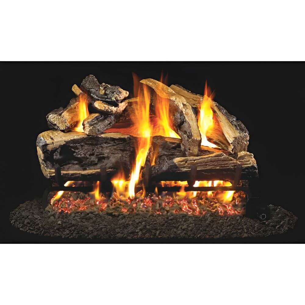 Real Fyre 18" Charred Rugged Split Oak Gas Log Set - Upper Livin