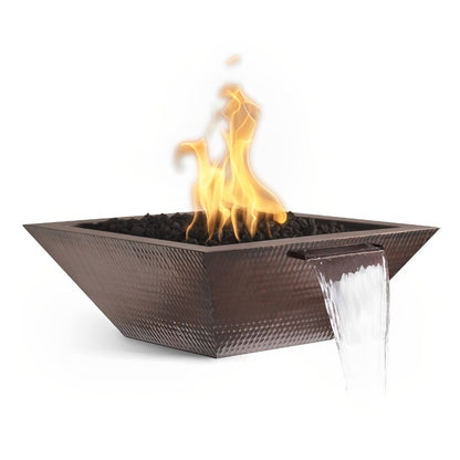 The Outdoor Plus Maya Hammered Copper Fire & Water Bowl-Upper Livin