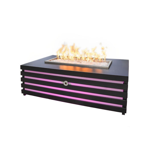 The Outdoor Plus Rectangular Amina Fire Pit Powder Coated Metal-Upper Livin