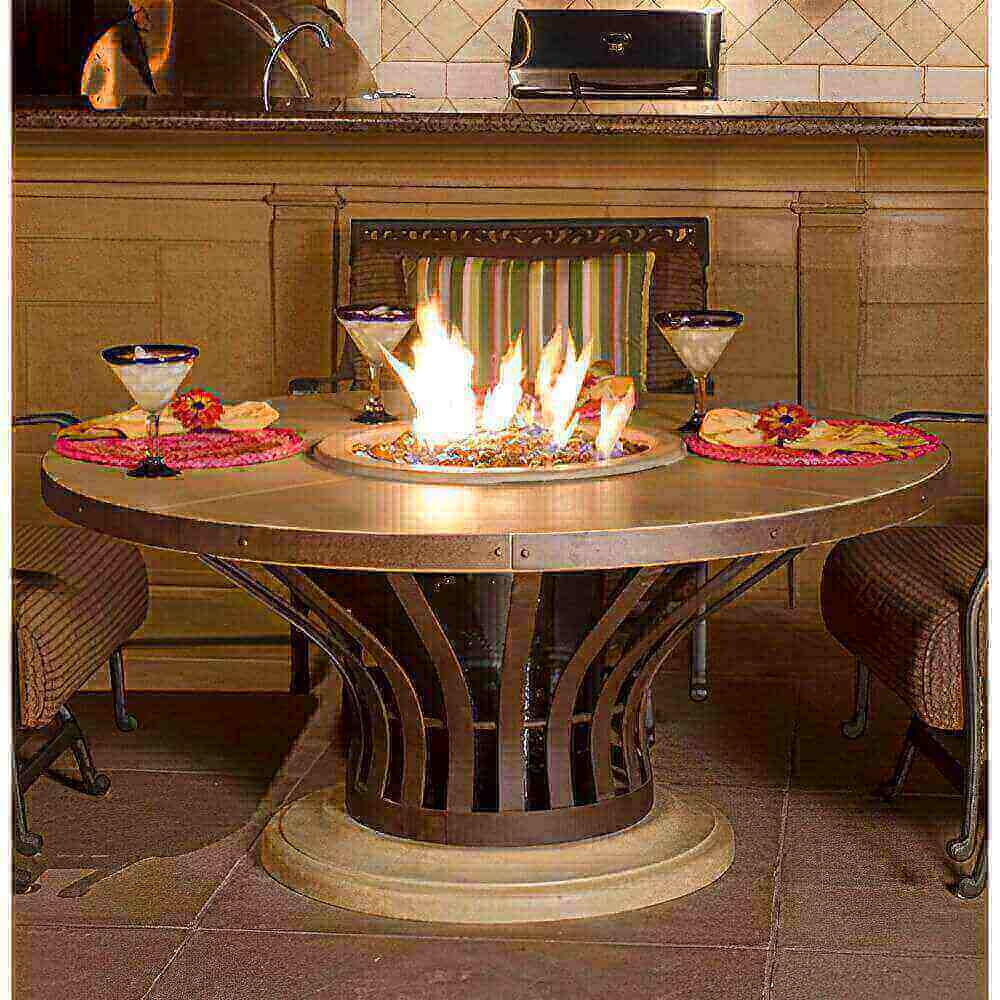 American Fyre Designs Fiesta Chat Height Fire Table - Upper Livin