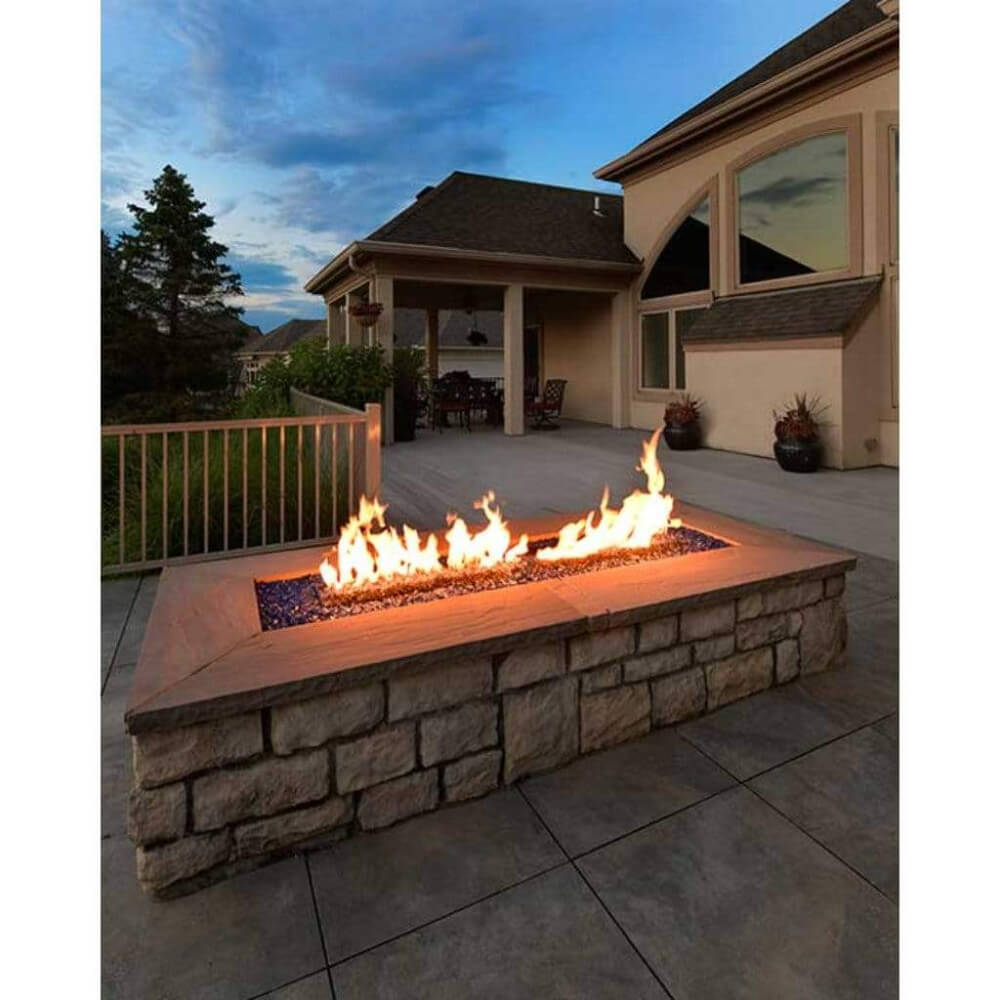 HPC 36x14" SST Torpedo Rectangle Enclosure Fire Pit Insert - Upper Livin