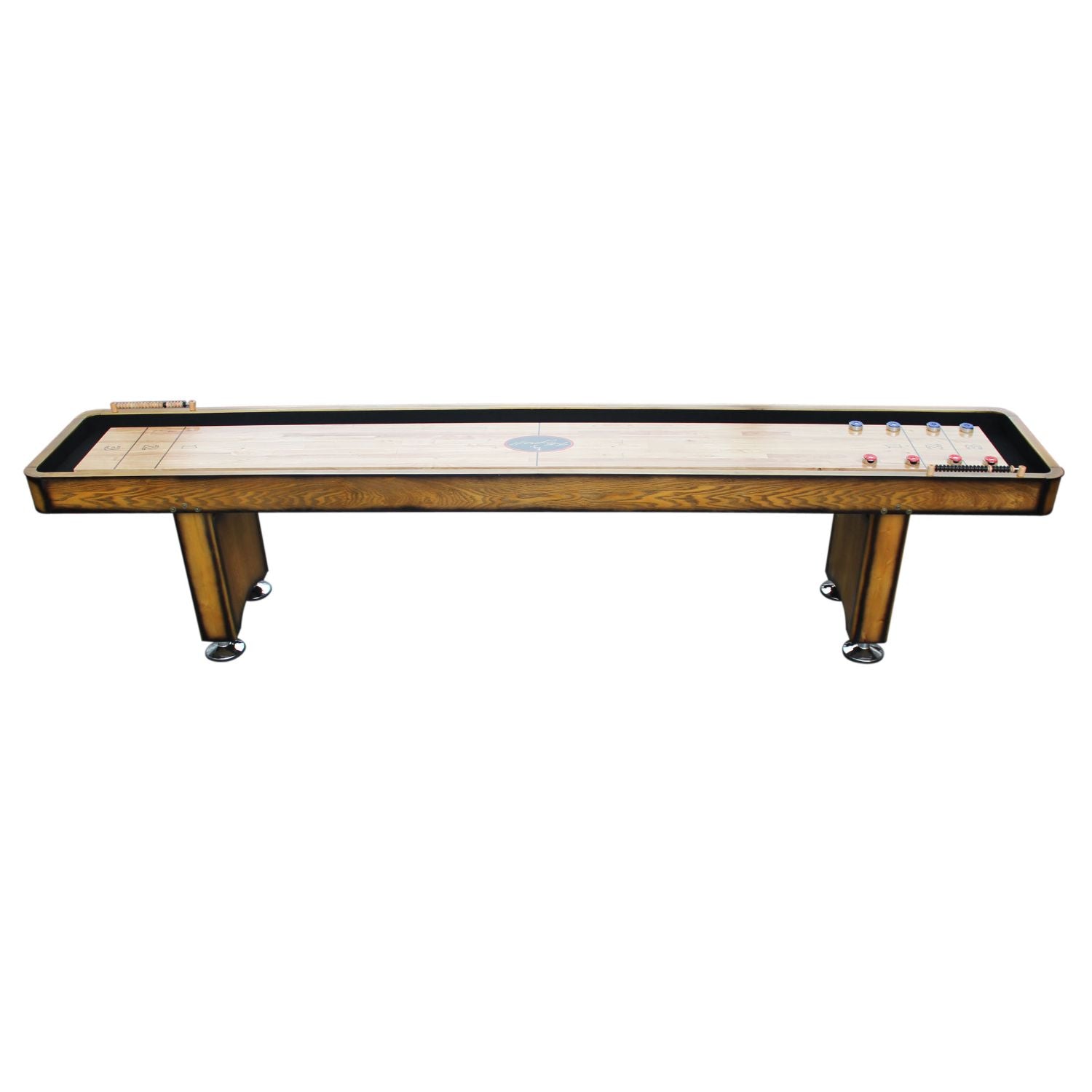 Playcraft Georgetown Shuffleboard Table with Playing Accessories - Upper Livin