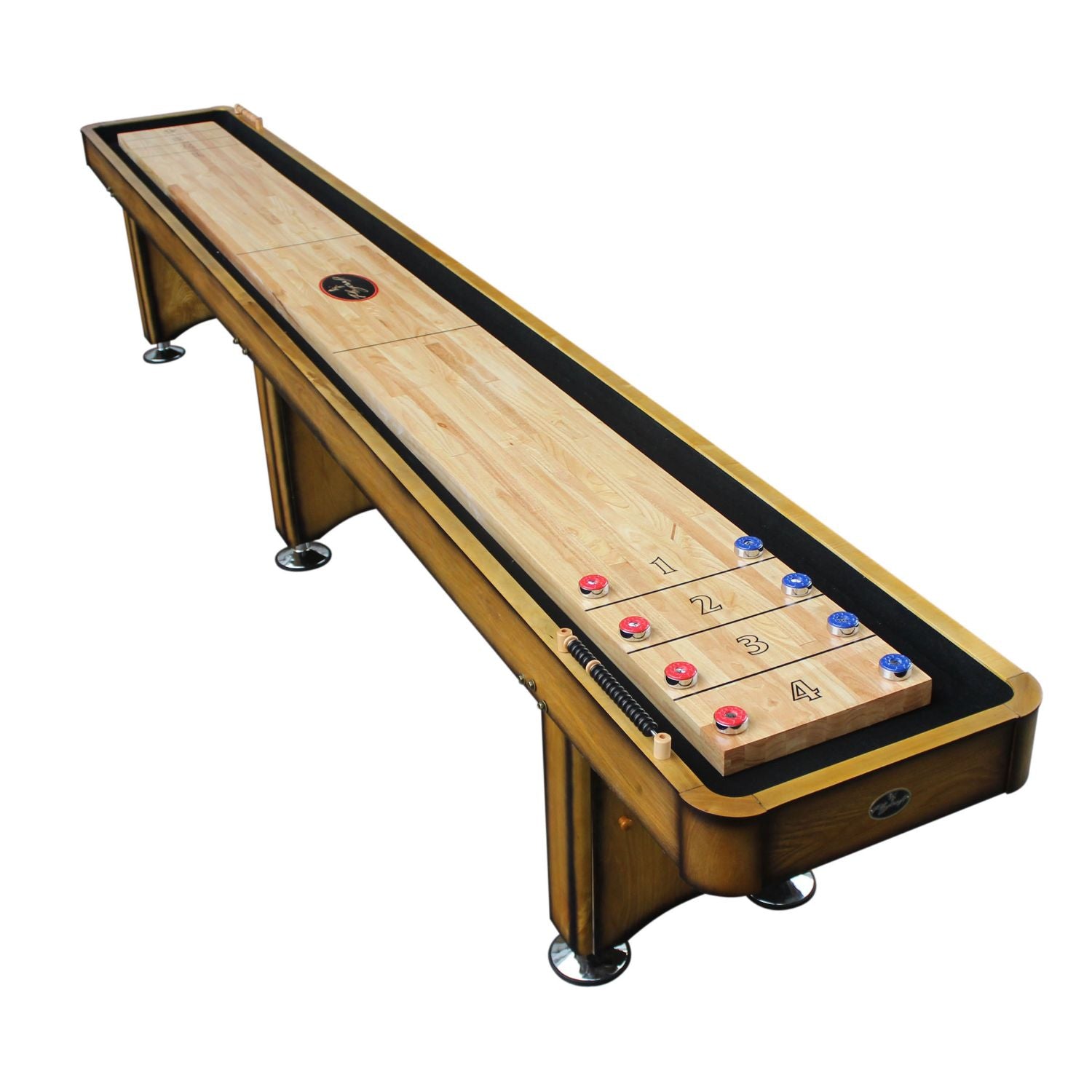 Playcraft Georgetown Shuffleboard Table with Playing Accessories - Upper Livin