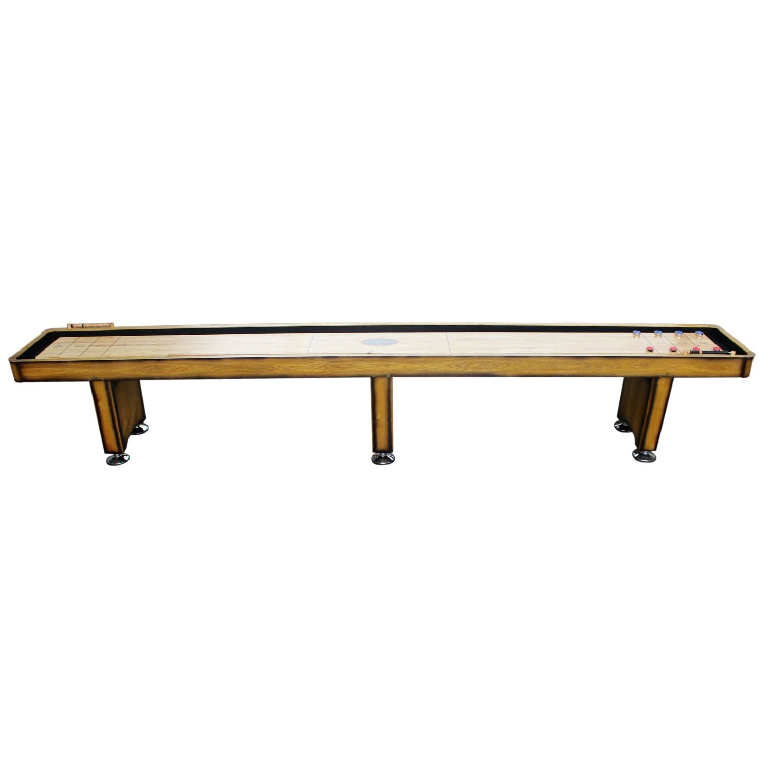Playcraft Georgetown Shuffleboard Table with Playing Accessories - Upper Livin