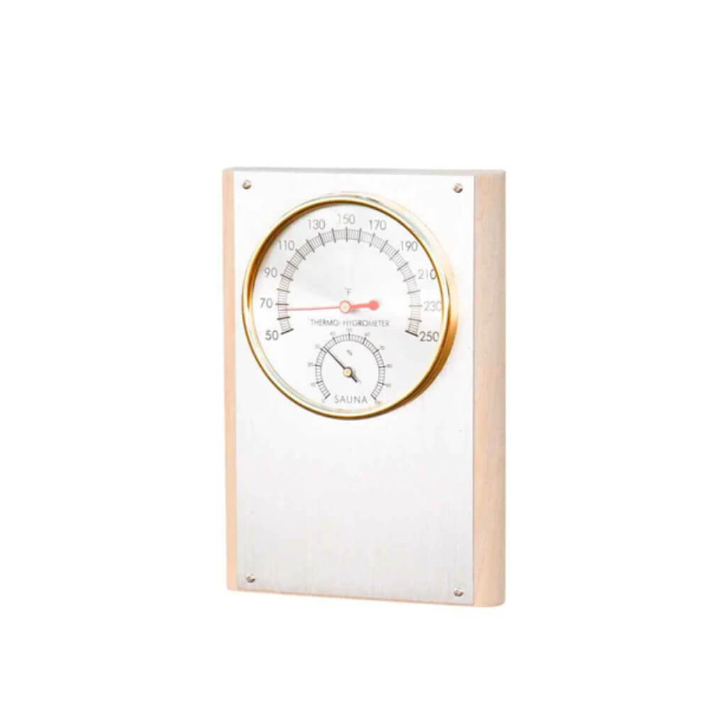Scandia Wooden Thermometer-Hygrometer - 1 Dial - Upper Livin