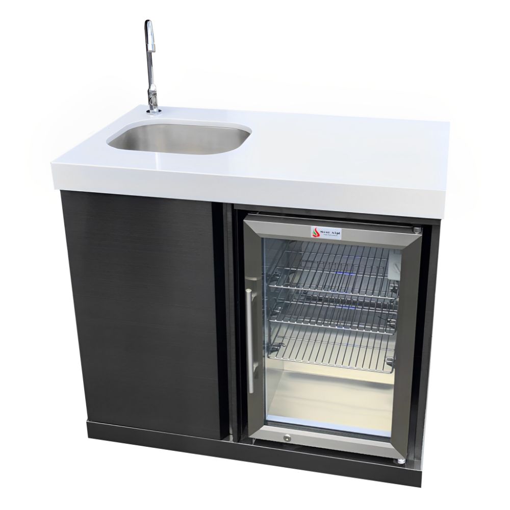 Mont Alpi Black Stainless Steel Beverage Center - Upper Livin