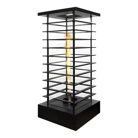 The Outdoor Plus 42" Square High-Rise Fire Tower - Stainless Steel-Upper Livin