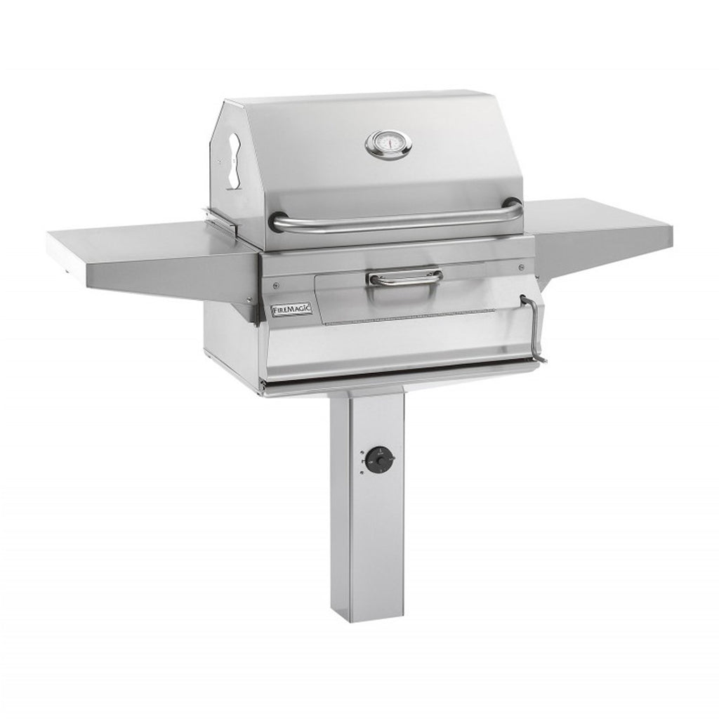 Fire Magic Legacy 24" SS Charcoal Post Mount Grill - Upper Livin