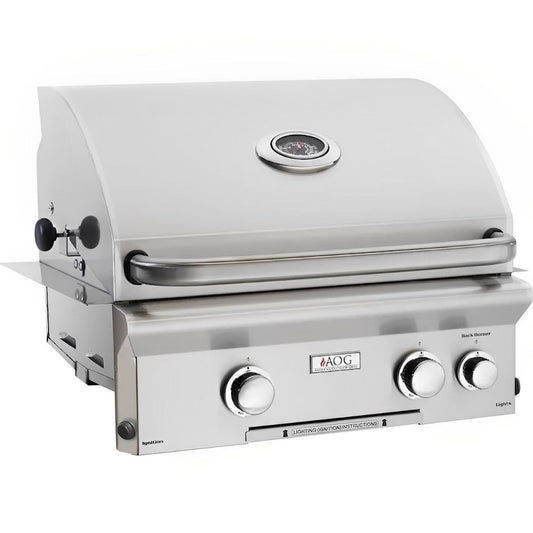 AOG 24" L-Series 2 Burner Built-In Propane Gas Grill With Rotisserie  - Upper Livin