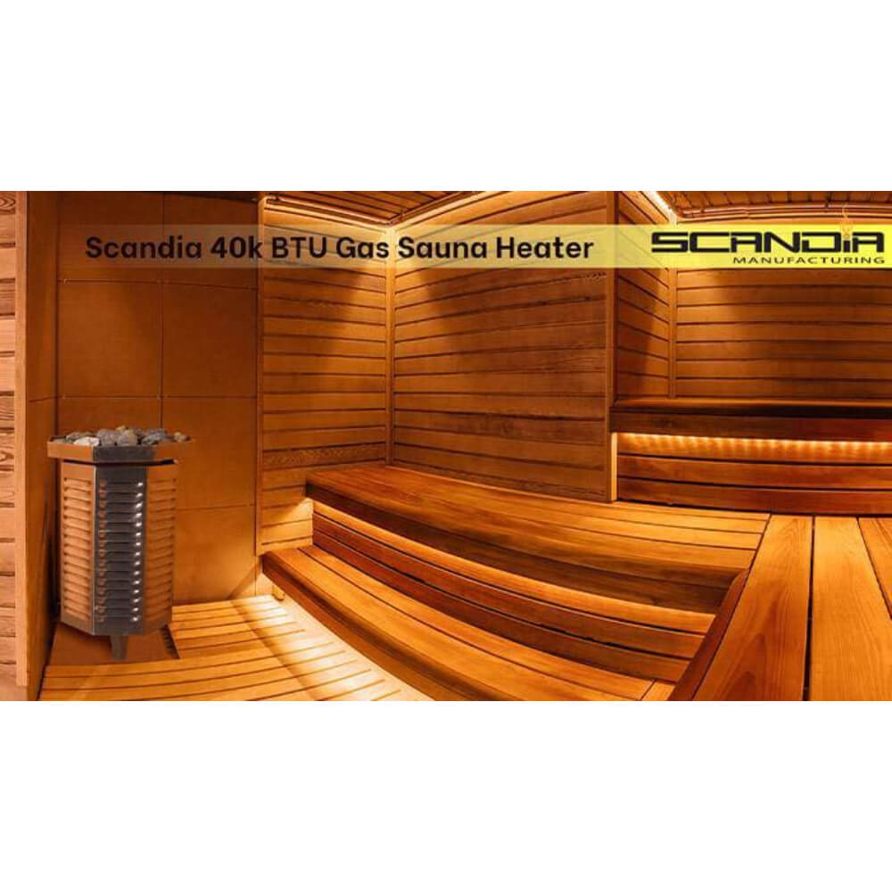 Scandia 80K BTU Gas Sauna Heater - Upper Livin