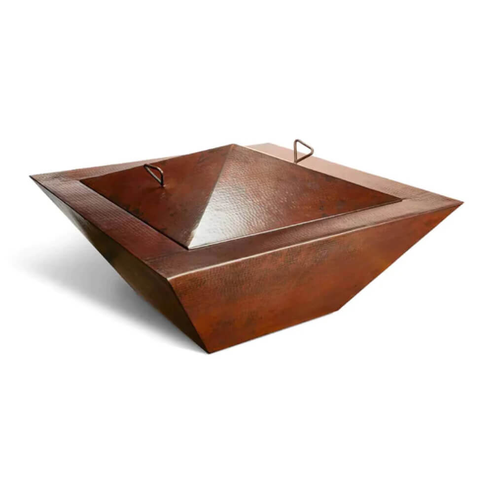 HPC 40" Sedona Oiled Real Hammered Copper Fire Bowl Package - Upper Livin