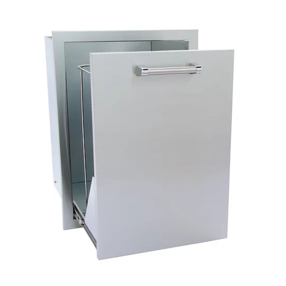 KoKoMo Grills Outdoor Kitchen Stainless Steel Trash Pull-Out - Upper Livin