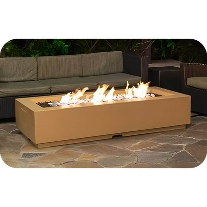 American Fyre Designs 688-WA-11 72 Inch Louvre Long Rectangle Firepit- Upper Livin