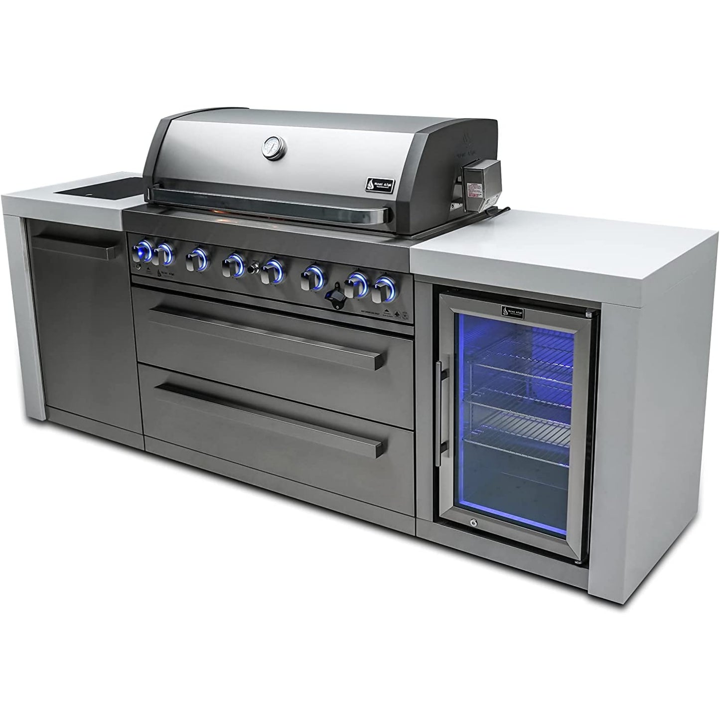 Mont Alpi 805 Grill Deluxe Island with Fridge Cabinet - Upper Livin