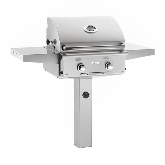 AOG 24-Inch L-Series 2-Burner Propane Gas Grill On In-Ground Post - Upper Livin