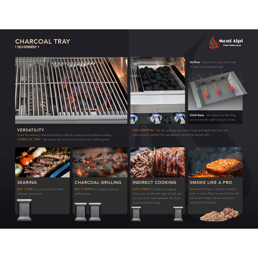 Mont Alpi 957 Grill Island in Black Stainless Steel - Upper Livin