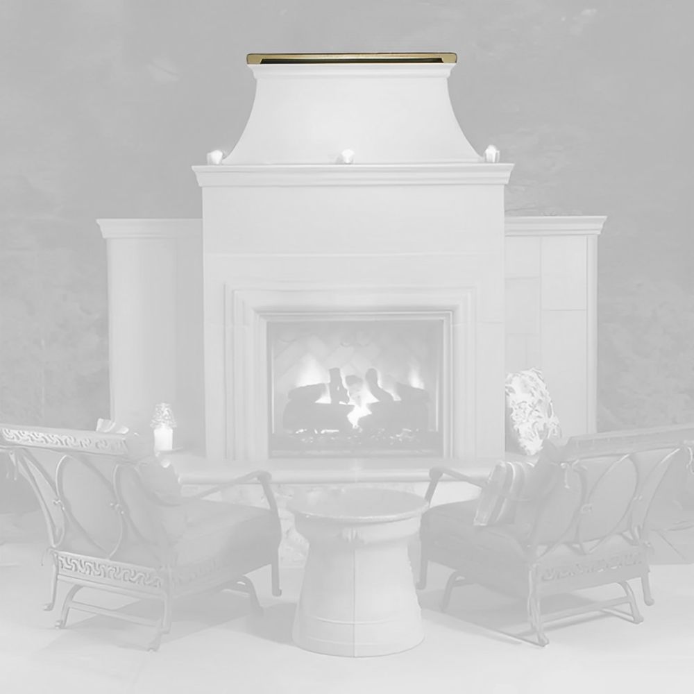 American Fyre Designs GFRC Chimney Rain Vent Cap for Gas Fireplaces- Upper Livin