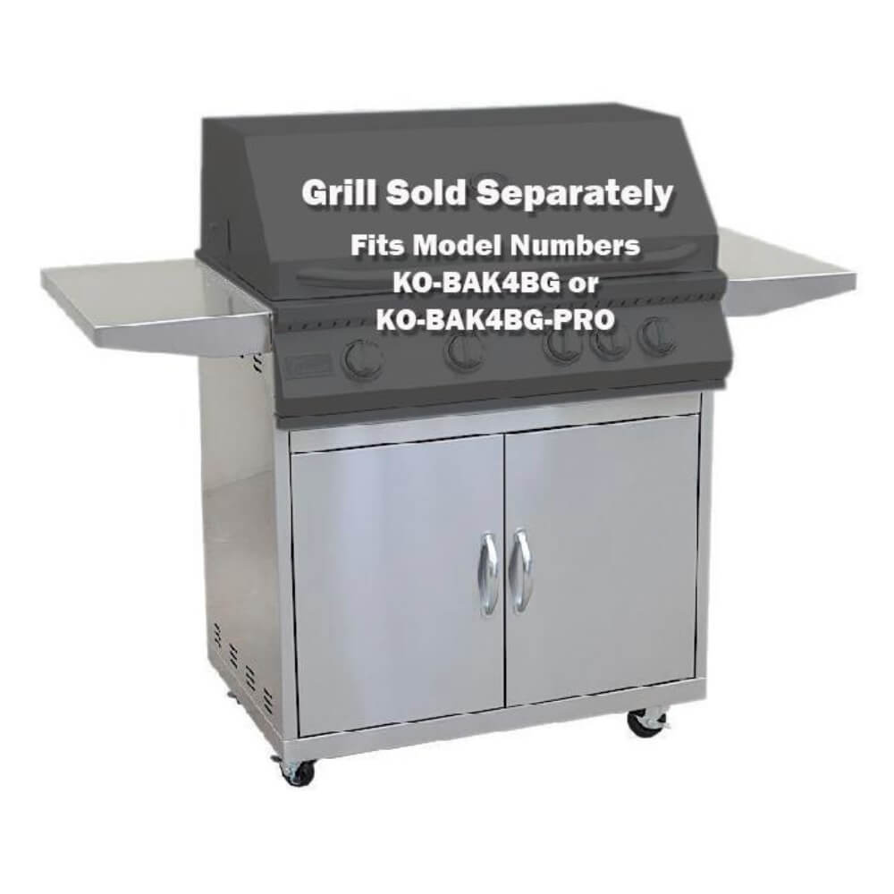 KoKoMo Grills Burner Stainless Steel BBQ Grill Cart - Upper Livin