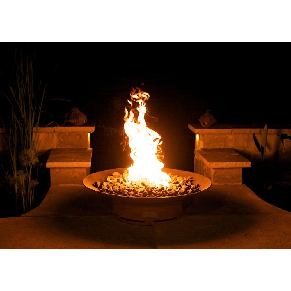 Fire Pit Art Asia 36" Handcrafted Carbon Steel Gas Fire Pit - Upper Livin