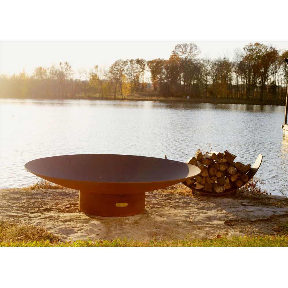 Fire Pit Art Asia 72" Handcrafted Carbon Steel Gas Fire Pit - Upper Livin