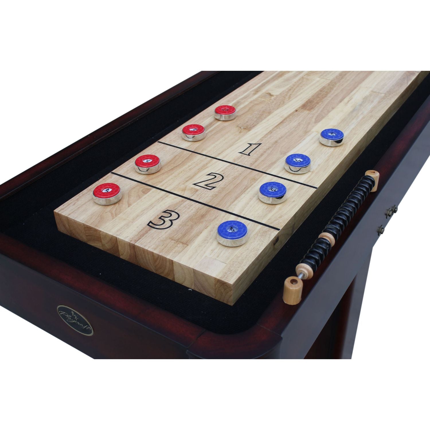 Playcraft Georgetown Shuffleboard Table with Playing Accessories - Upper Livin