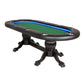 BBO Poker Tables Elite Alpha LED Black Oval Poker Table 10 Person - Upper Livin