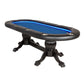 BBO Poker Tables Elite Alpha LED Black Oval Poker Table 10 Person - Upper Livin