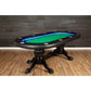 BBO Poker Tables Elite Alpha LED Black Oval Poker Table 10 Person - Upper Livin