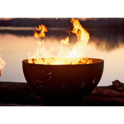 Fire Pit Art Funky Dog 36" Handcrafted Carbon Steel Fire Pit - Upper Livin