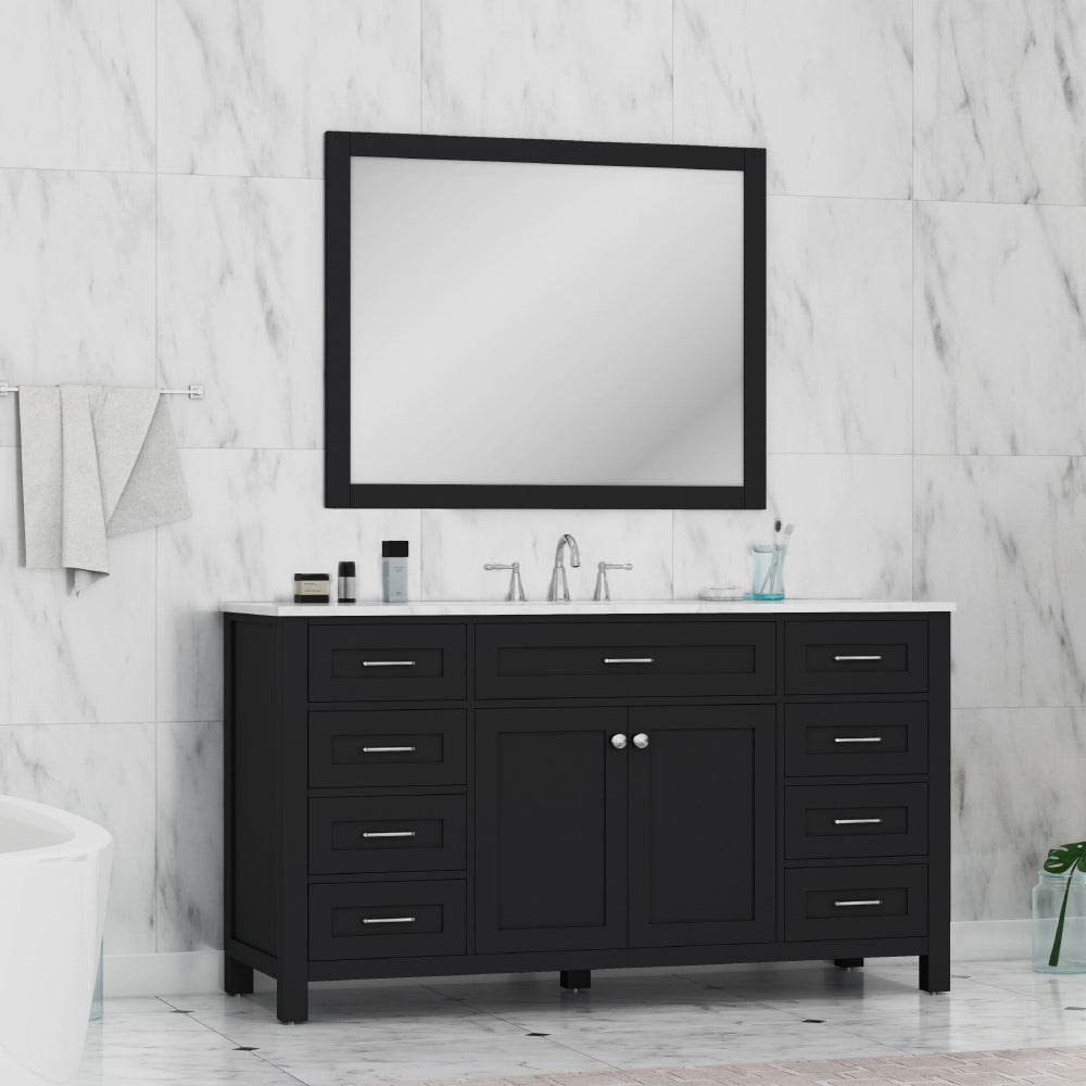 Alya Bath 60" Norwalk Single Bathroom Vanity Cabinet - Upper Livin
